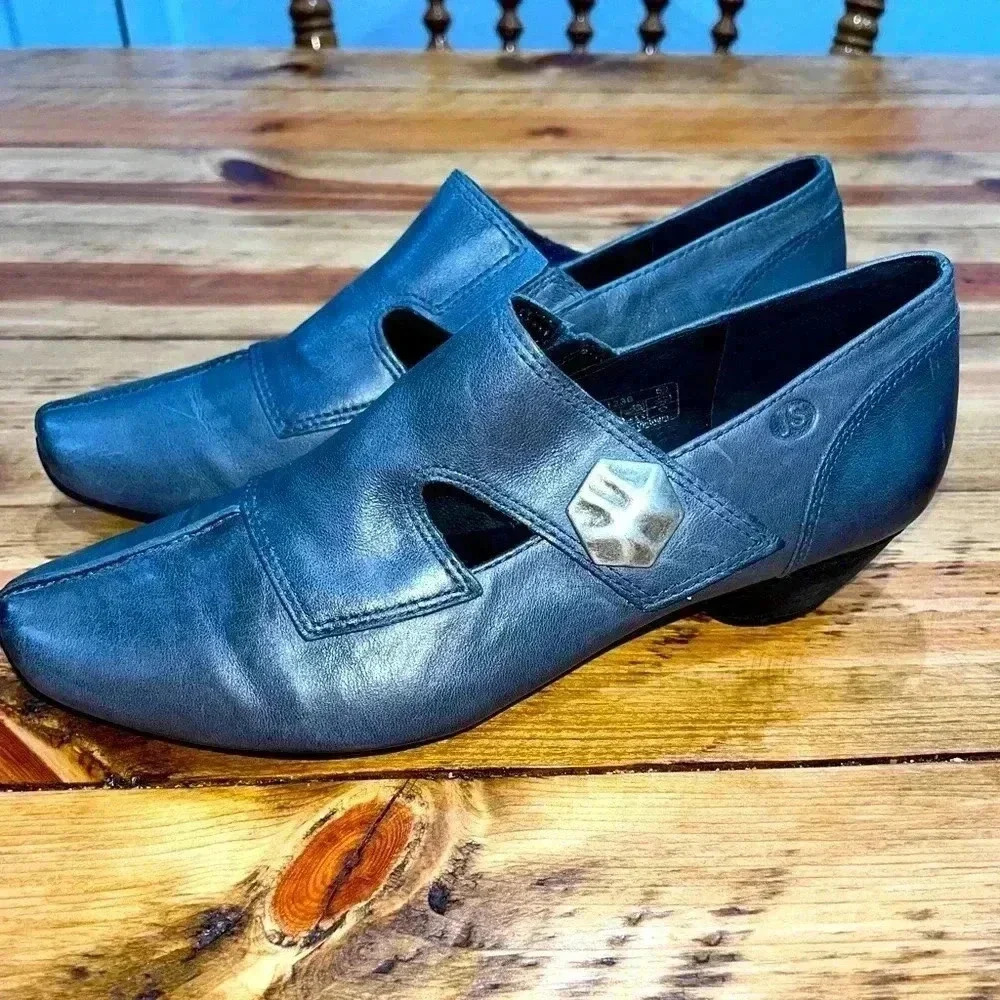 Josef Seibel ,Gray, leather, small heeled, grey, European comfort shoes